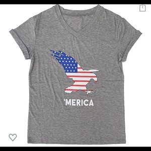 American pride ‘Merica tee shirt grey soft m/lg